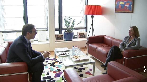 Aleksandar Vucic i Federika Mogerini