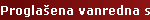 Progla�ena vanredna situacija